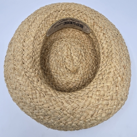 HELEN KAMINSKI HANDMADE RAFFIA STRAW SUN HAT ROLLED BRIM NATURAL WOMEN OS BEACH main image 7